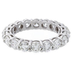 Round Diamond Wedding Eternity Ladies Band Gold Jewelry 5.10 Carats