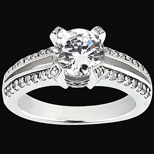 Round Diamonds 1.46 Carat Engagement Engagement Mountings Ring Jewelry White Gold Engagement Ring