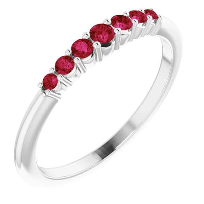 Ruby Stones Ring F Vs1 White Gold 14K Gemstone Ring