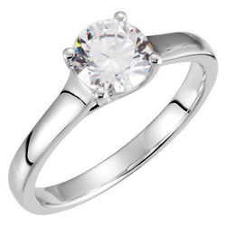 Diamond Solitaire Engagement Ring 1.65 Carats Gold 14K