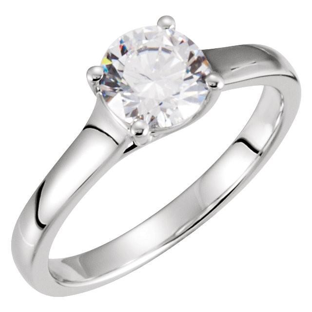  New Round Bezel Set Half Bezel Antique  Lady’s  Style White Elegant Gold Diamond Solitaire Ring