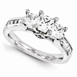 Diamond Three Stone Style Ring 2.25 Carats Women Jewelry New