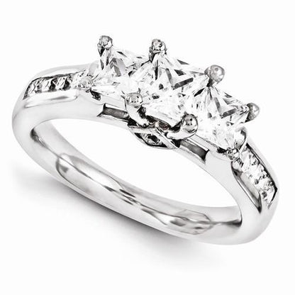 natural round diamond 2.25ct ring front view