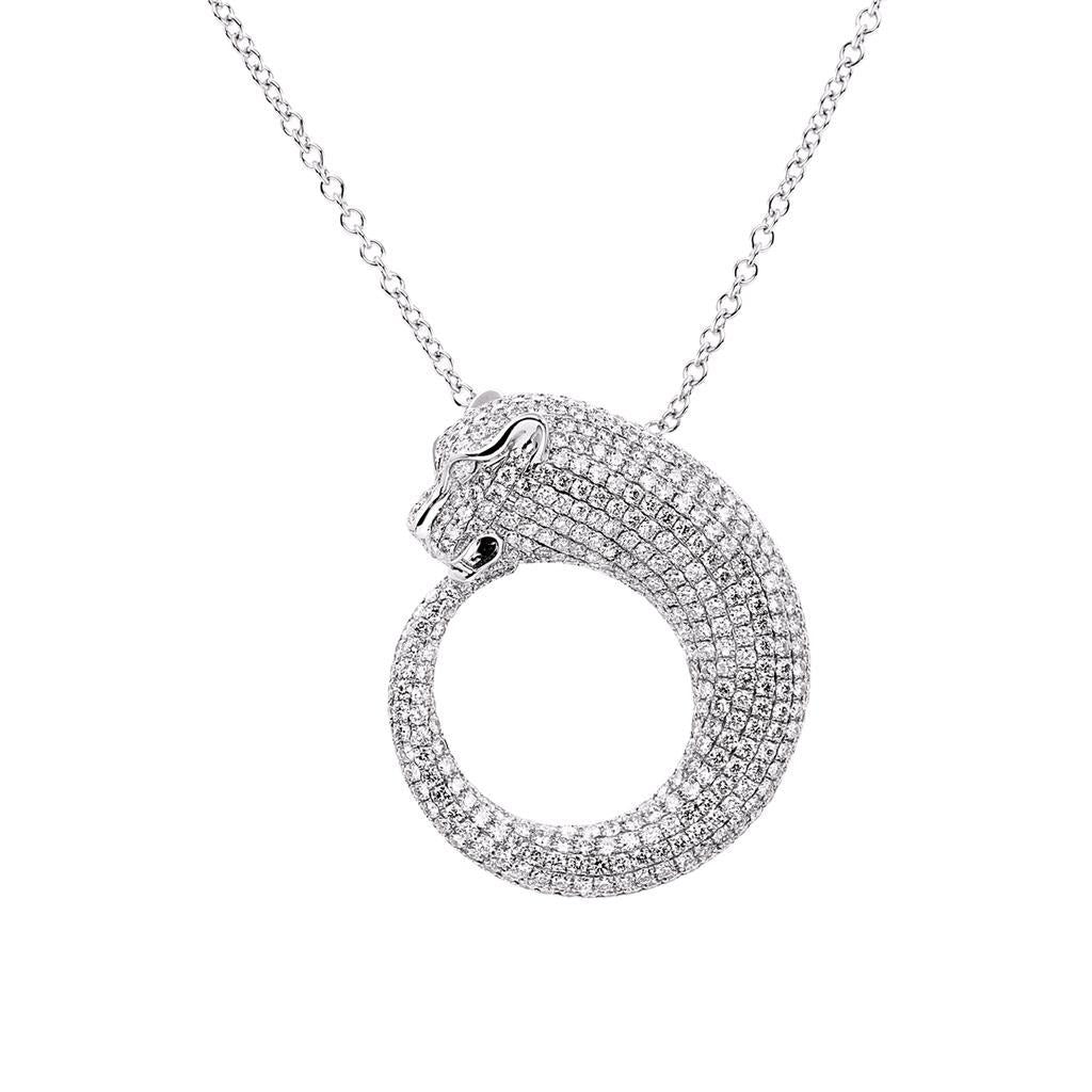 Small Round Brilliant Cut 6 Ct Diamonds Pendant Necklace White Gold Pendant