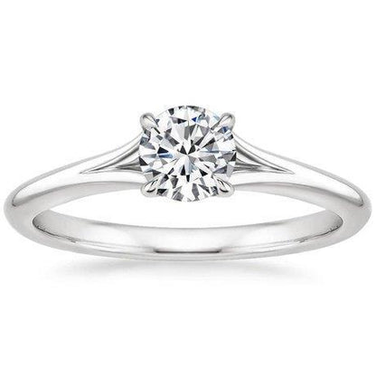 Round Diamond Engagement Ring Gold 14K New