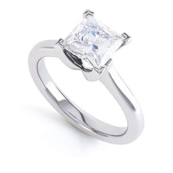 3 Carat Princess Cut Lab Grown Diamond Wedding Ring White Gold