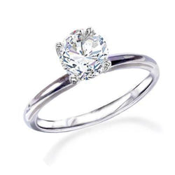 Solitaire 2.25 Carat Sparkling Diamond Engagement Ring White Gold
