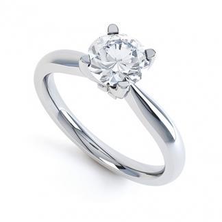Gorgeous  Sparkling Unique Solitaire White Gold Diamond Anniversary Ring 
