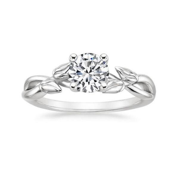  Sparkling Unique Lady’s Solitaire White Gold Diamond Ring 