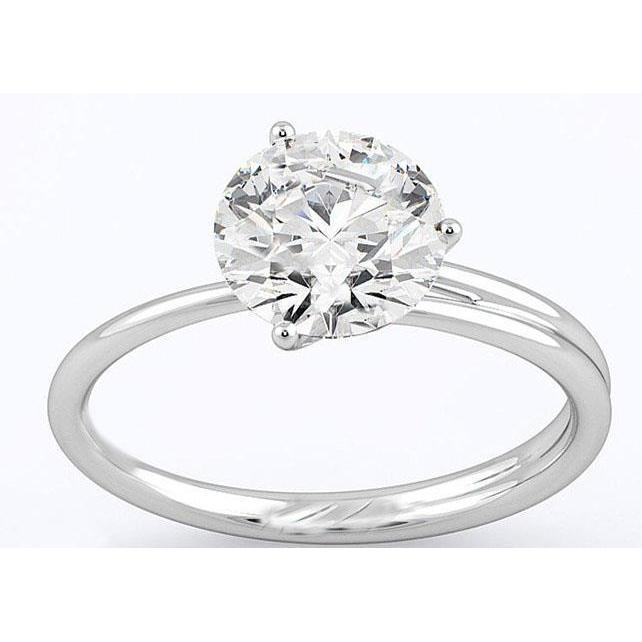 High Quality Sparkling Unique Solitaire White Gold Diamond Ring 