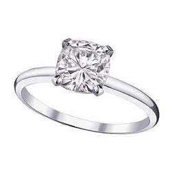 Solitaire Diamond 2.01 Carat Cushion Diamond Ring