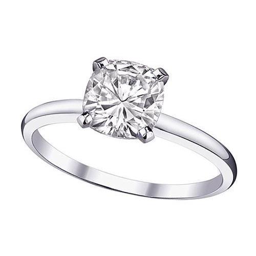 Solitaire 2 Carat Cushion Diamond Ring 