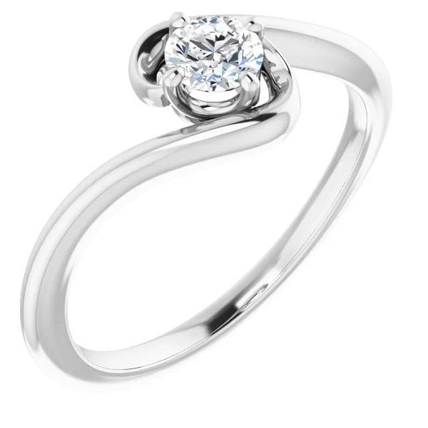 Twisted Design new  New High Quality Wedding Solitaire White Gold Diamond Anniversary Ring 