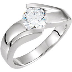 1 Carat Solitaire Diamond Engagement Ring White Gold 14K