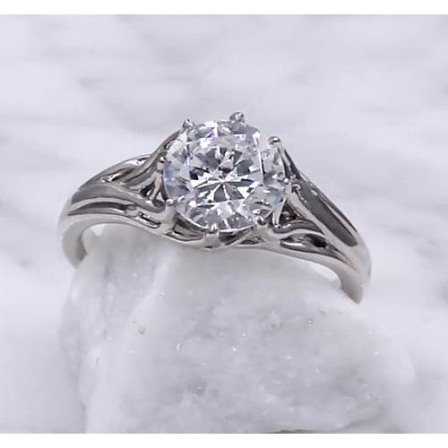 Trellis Setting Solitaire Diamond Ring