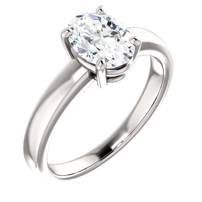  Fancy Lady’s Sparkling Vintage Style White Gold Diamond Solitaire Ring 
