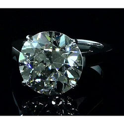 Round Solitaire Lab Grown Diamond Ring 5 Carats White Gold