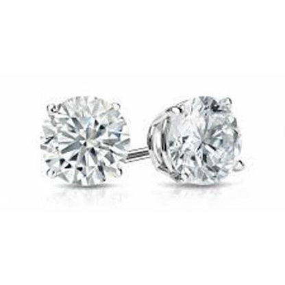 Solitaire Diamond  High Quality Unique Stud Earrings White Gold Diamond