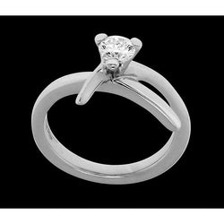 Solitaire Diamond Wedding Anniversary Ring 1 Carat White Gold 14K
