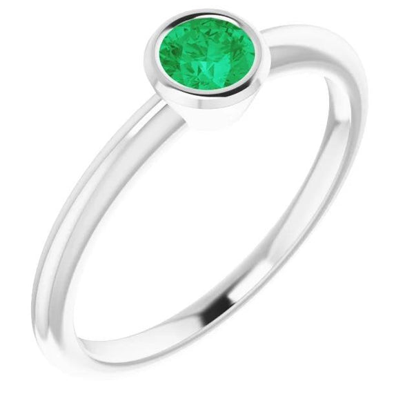 Solitaire Engagement New Amazing Bezel Setting Gemstone Ring