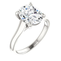 Solitaire Engagement Ring 4 Carats Trellis Setting Women Jewelry