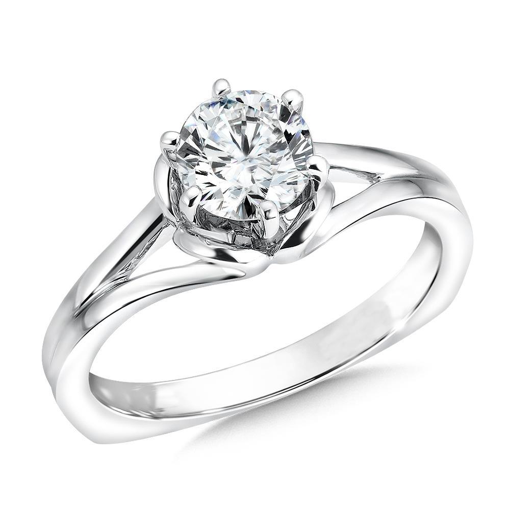 Oval Shape  New High Quality Wedding Solitaire White Gold Diamond Anniversary Ring 