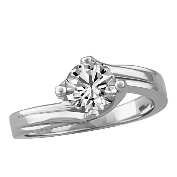 Solitaire F Vs1 Round Cut 2.75 Ct Diamond Engagement Ring White Gold Solitaire Ring