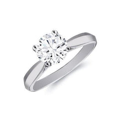Solitaire 1.50 Carat Round Diamond Engagement Ring 14K White Gold