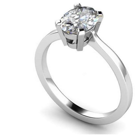 New Princess Cut Sparkling Unique Solitaire White Gold Diamond Anniversary Ring 