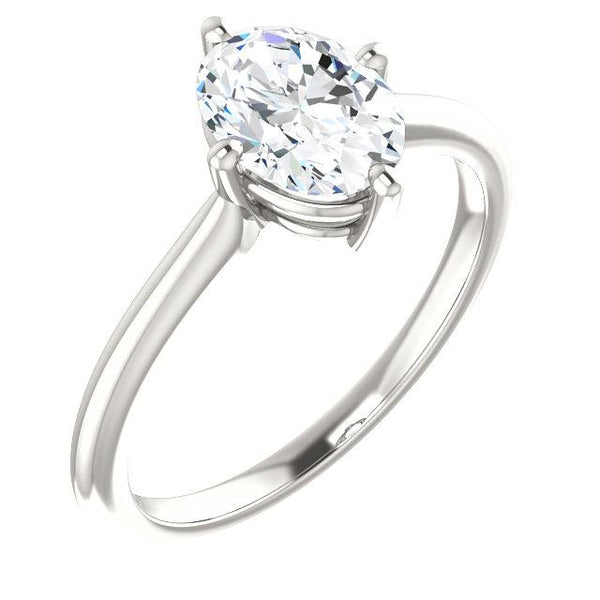   Women Jewelry Sparkling Unique Solitaire White Gold Diamond Anniversary Ring