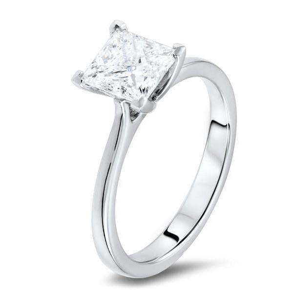  Prong Set Diamond Wedding   Anniversary Solitaire Diamond Ring  