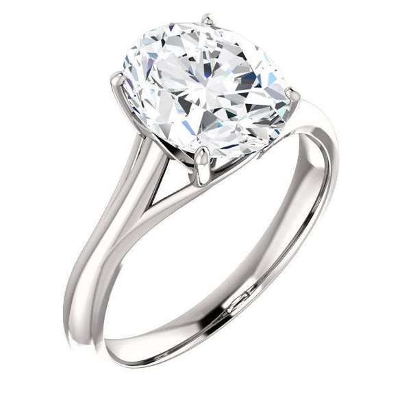 Trellis Setting White Gold Jewelry Solitaire Ring