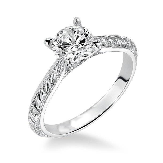 New Antique Design Sparkling Unique Solitaire White Gold Diamond Anniversary Ring  