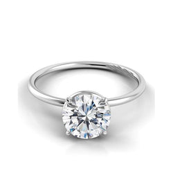 Classic Solitaire Diamond Anniversary Ring 2.50 Carat White Gold 14K