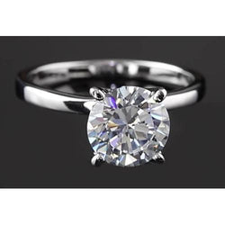 Solitaire Round Diamond Ring 2 Carats