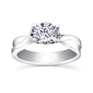 Solitaire Sparkling 2.25 Carat Diamond Engagement Ring Gold White Engagement Ring