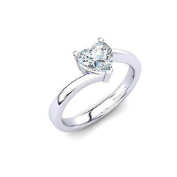 Solitaire Sparkling Heart Shape 1.75 Ct Real Natural Earth Mined Diamond Wedding Ring