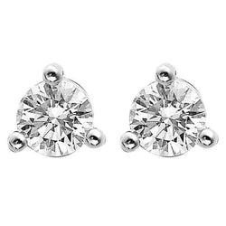 Solitaire Stud Lab Grown Diamond Earrings 2.5 Carats Women White Gold Jewelry