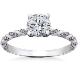 Diamond Anniversary Ring 1.40 Carats Twisted Shank Style Jewelry New