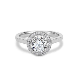 Natural Diamond Ring 2.85ct - White Gold 14K