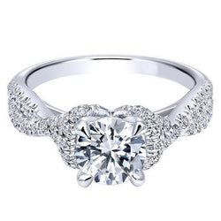 3.35 Carats Diamond Women Wedding Ring White Gold 14K