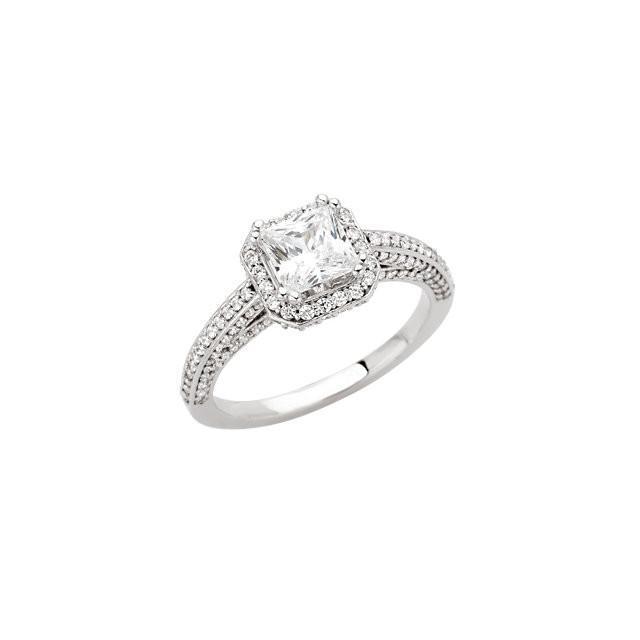 NEw Amazing    Antique Lady’s  Style White Elegant Gold Diamond Solitaire Ring with Accents 