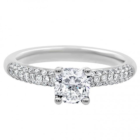  Princess Cut White Elegant Woman's Solitaire Ring with Accents Diamond 
