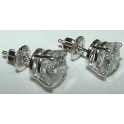 Solitaires Diamond Stud Earrings 4.02 Carats New