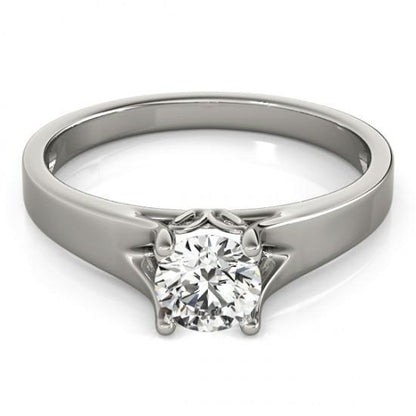  Princess Cut Sparkling Unique Solitaire White Gold Diamond Anniversary Ring 