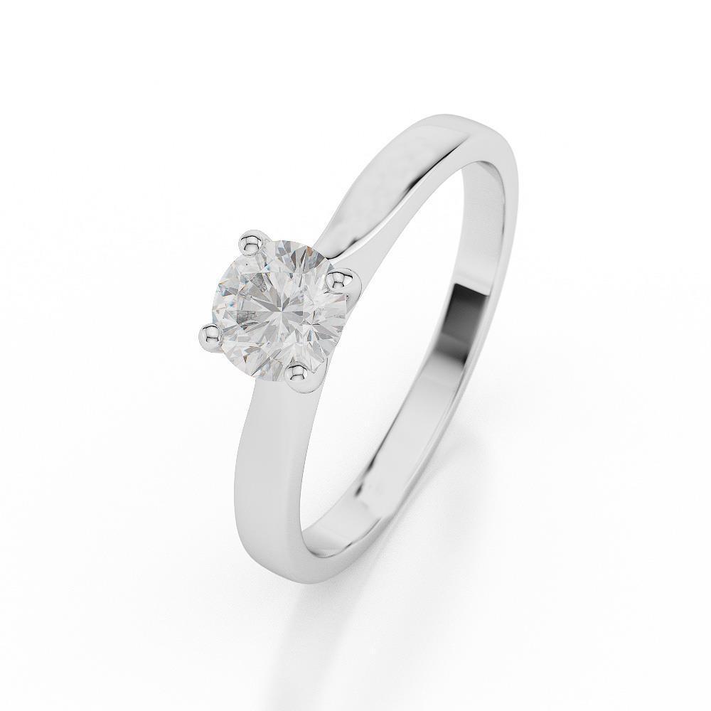 Sparkling Lady’s Fancy Wedding Engagement White Gold Diamond Solitaire Ring 