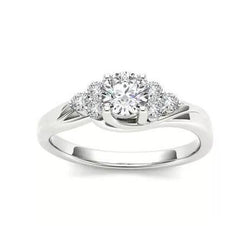 Real  Sparkling Round Diamond Engagement Ring 1.85 Carats White Gold