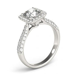 Natural  Sparkling 2 Carat Cushion Diamond Engagement Ring Solid Gold 14K