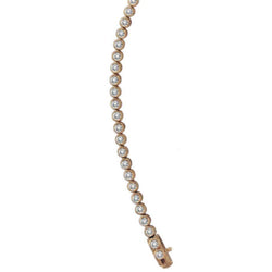 Sparkling 2 Carat Lab Grown Diamonds Tennis Bracelet Yellow Gold New