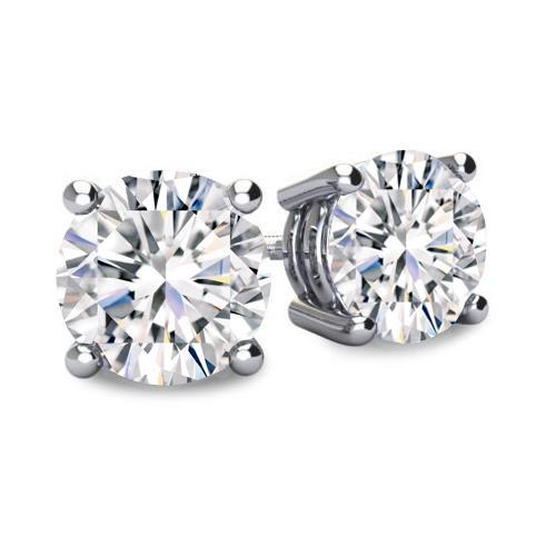 Sparkling  Women Diamond Engagement Ring White Gold  Stud Earrings